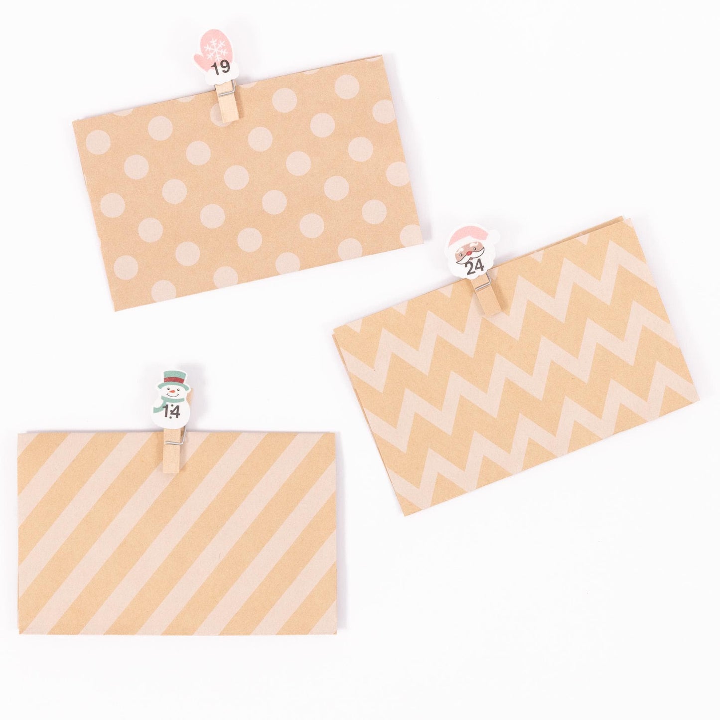 24 Advent Calendar Pegs Numbered Make Your Own Calendar Etsy