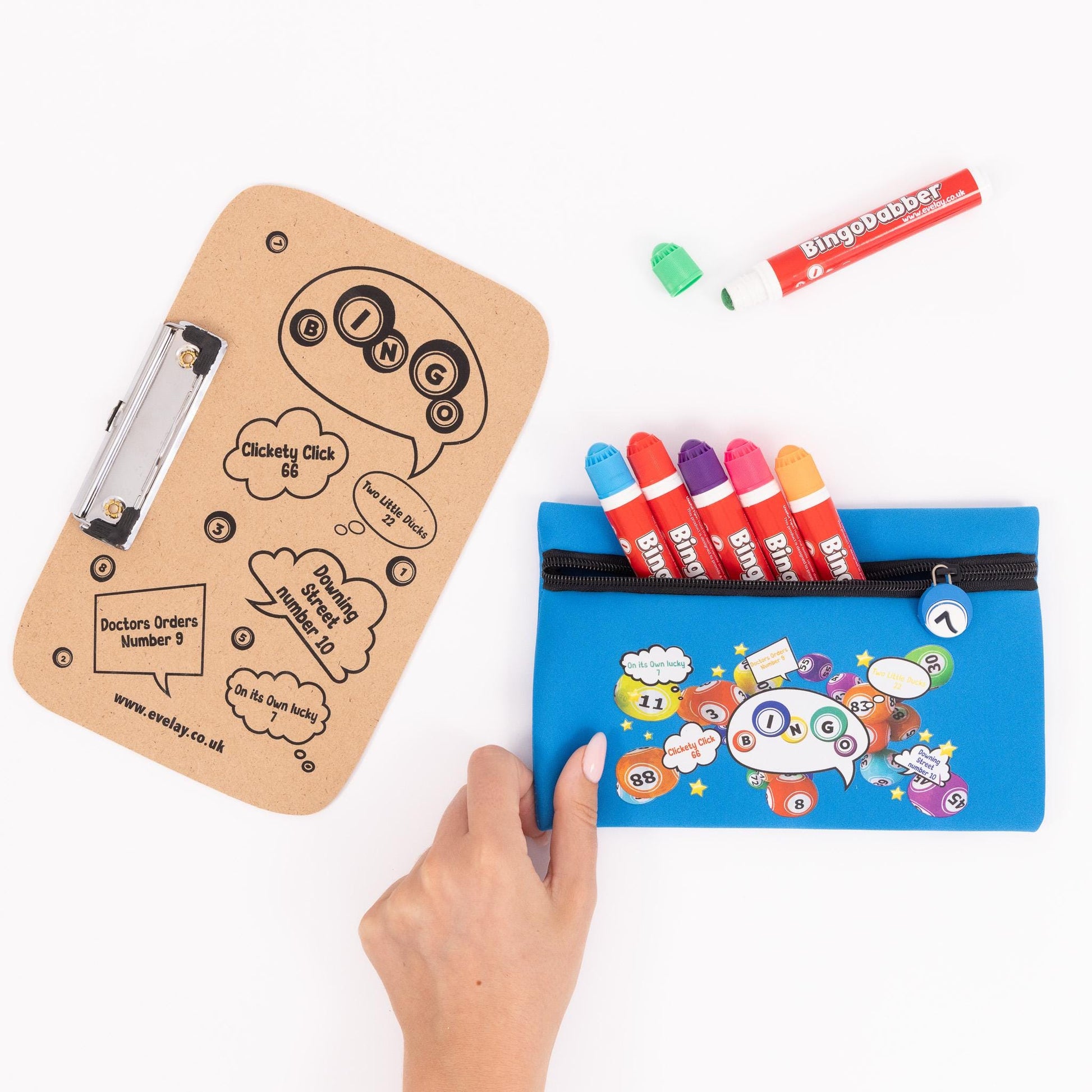 Bingo Dabber Case 6 Dabbers & Bingo Board Tickets Pens Markers Gift Idea Etsy