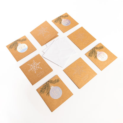 Christmas Cards Bumper Pack – 2 Kraft Designs – Pack of 30 – image 6