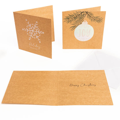 Christmas Cards Bumper Pack – 2 Kraft Designs – Pack of 30 – image 15