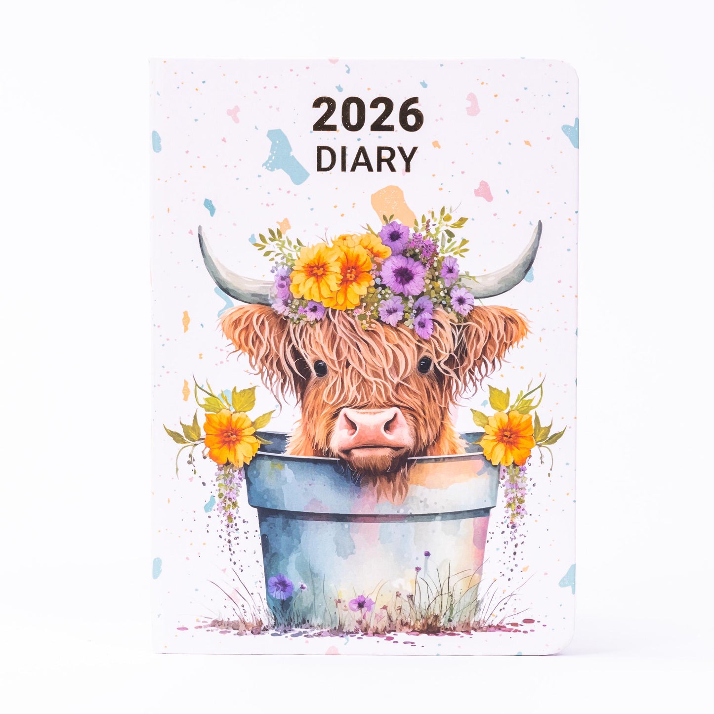 2026 Diary A5 Page a day  Full Year Office Year Planner Hardback highland cow diary Etsy