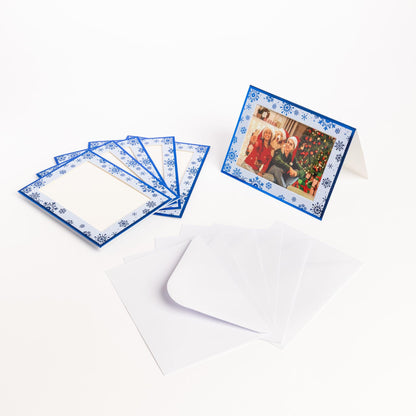 Christmas Photo Frame Cards & Envelopes – Red, Blue, Navy, Holly & Green – Pack of 6 – image 7