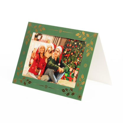 Christmas Photo Frame Cards & Envelopes – Green – Pack of 6 – image 3