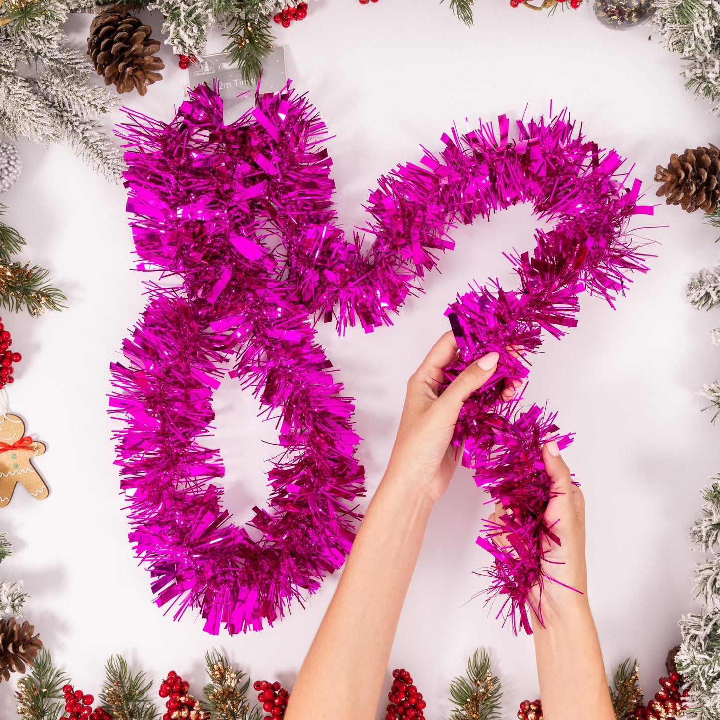 6 X 2M Chunky Tinsel Christmas Tree party Home Xmas Decoration Garland 12 Metre Etsy