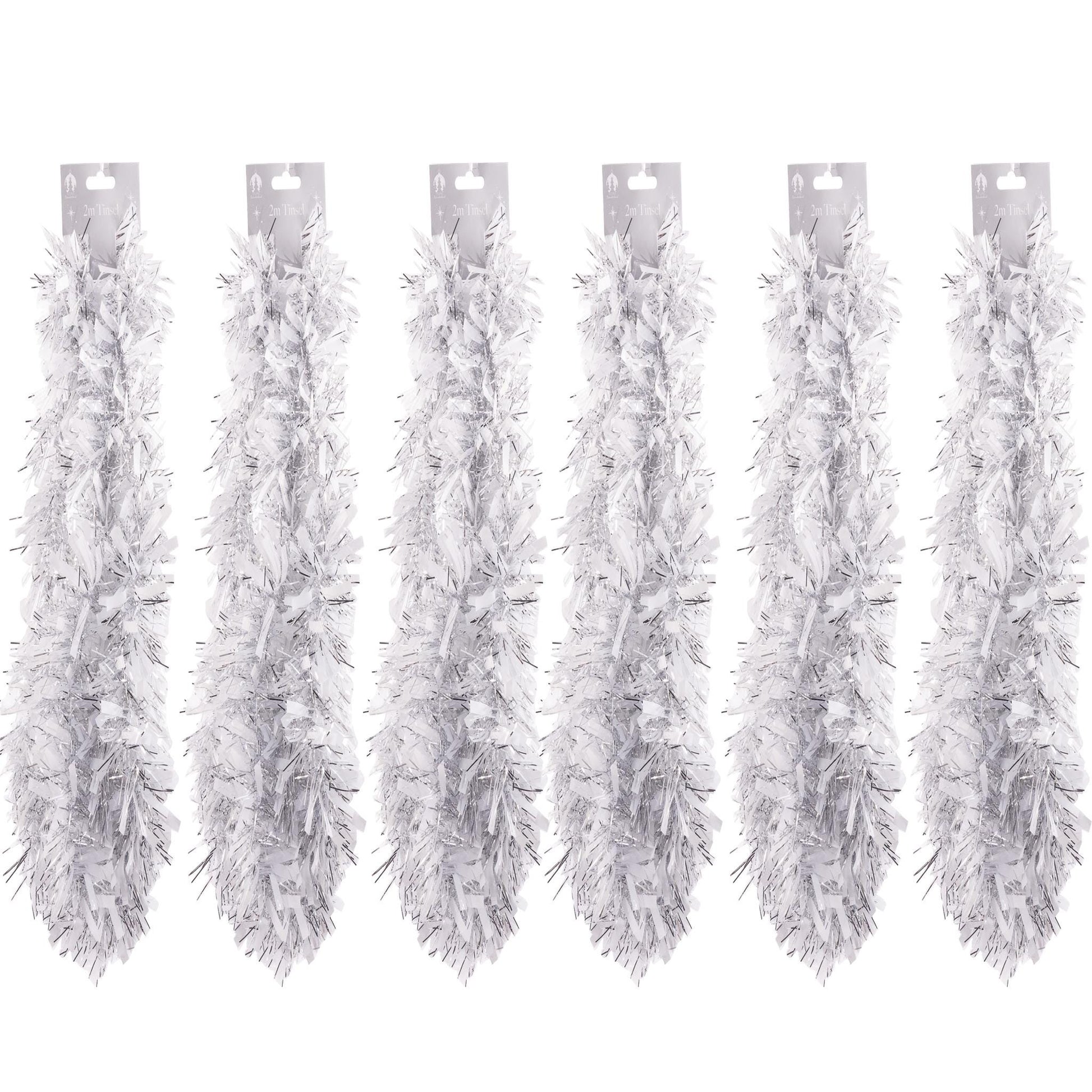 6 X 2M Chunky Tinsel Christmas Tree party Home Xmas Decoration Garland 12 Metre Etsy