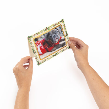 Christmas Photo Frame Cards & Envelopes – Holly – Pack of 6 – image 6