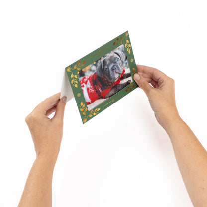Christmas Photo Frame Cards & Envelopes – Green – Pack of 6 – image 9