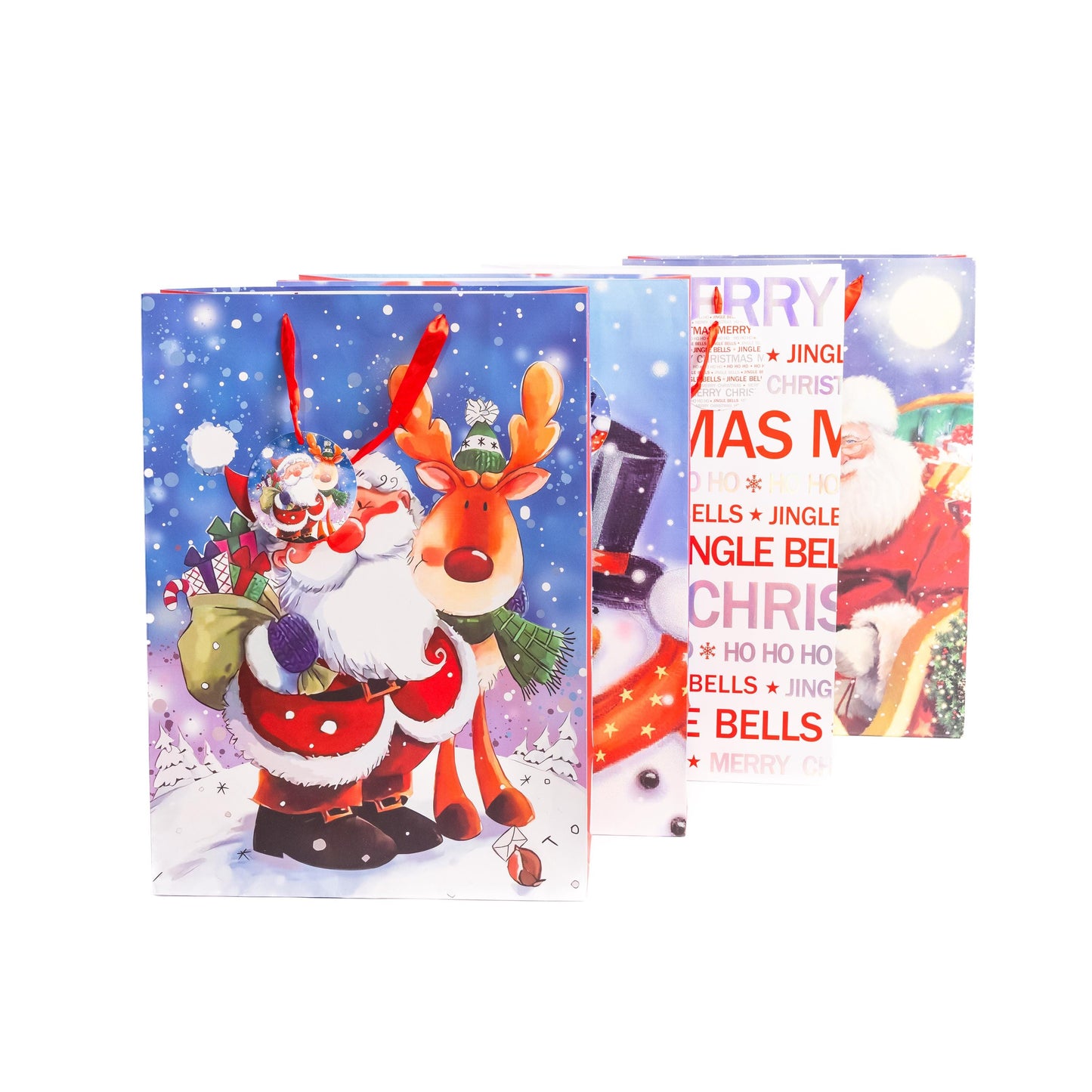 4 Extra Big Large Christmas Gift Bags with Handles Tote Bag with Tag Etsy