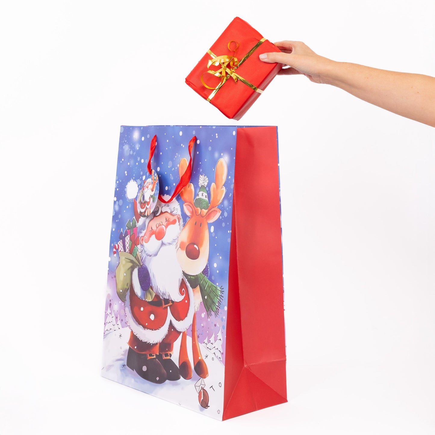 4 Extra Big Large Christmas Gift Bags with Handles Tote Bag with Tag Etsy