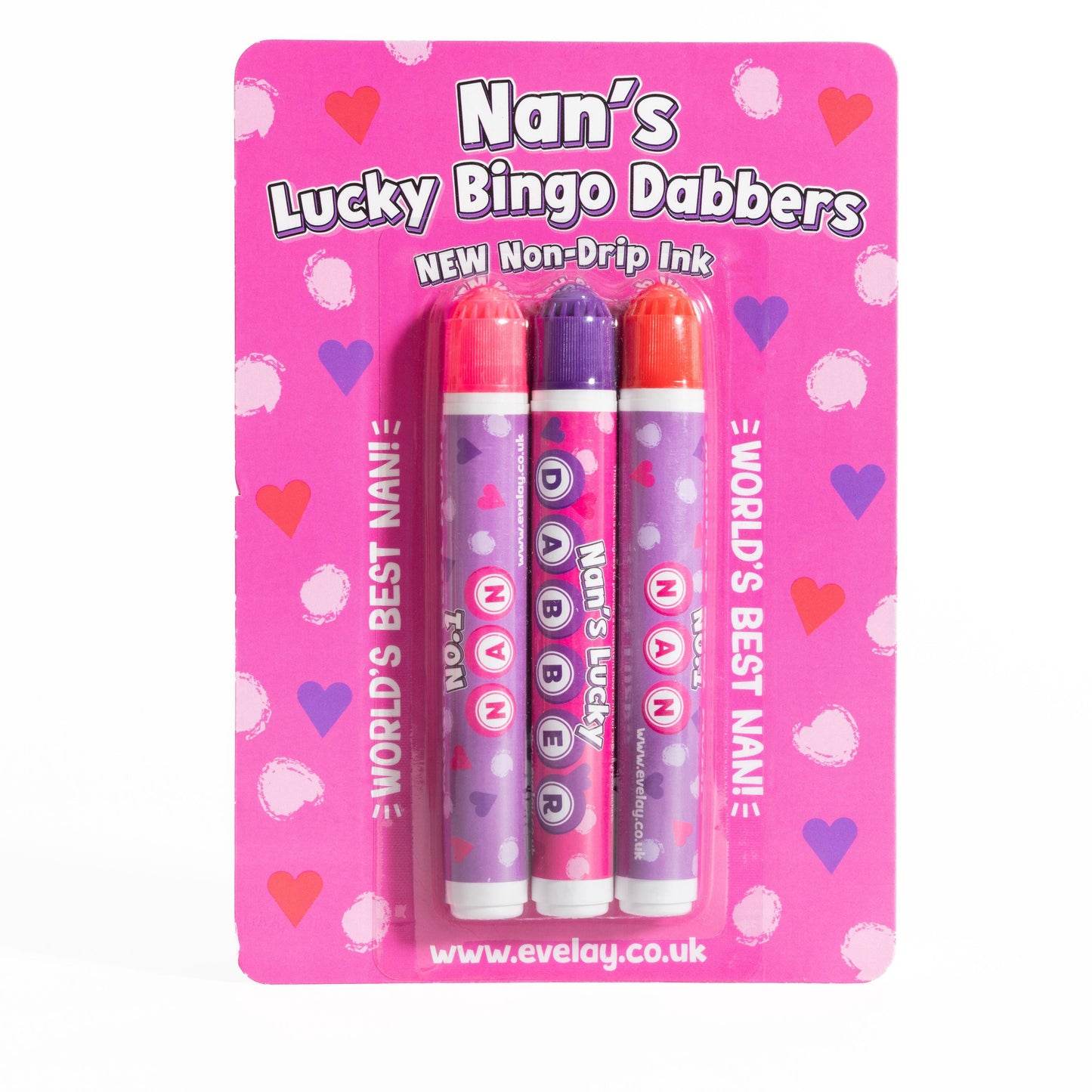 3 Bingo Dabbers World's Best Nan Felt Markers Mixed Pens Ticket Dobbers Gift Etsy