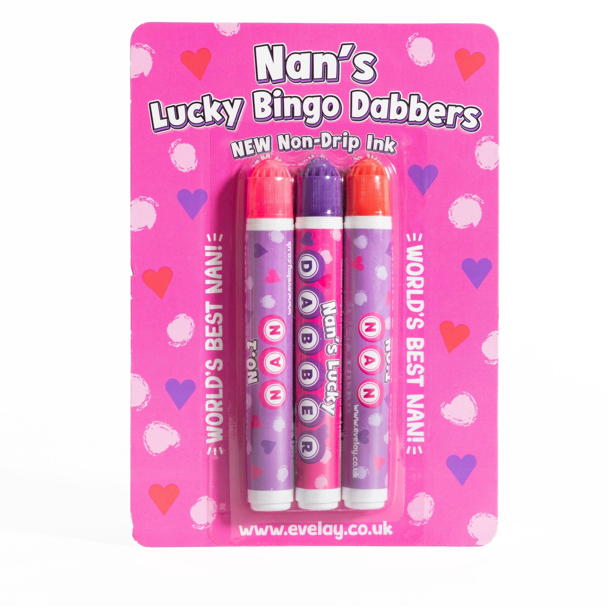 3 Bingo Dabbers World's Best Nan Felt Markers Mixed Pens Ticket Dobbers Gift Etsy