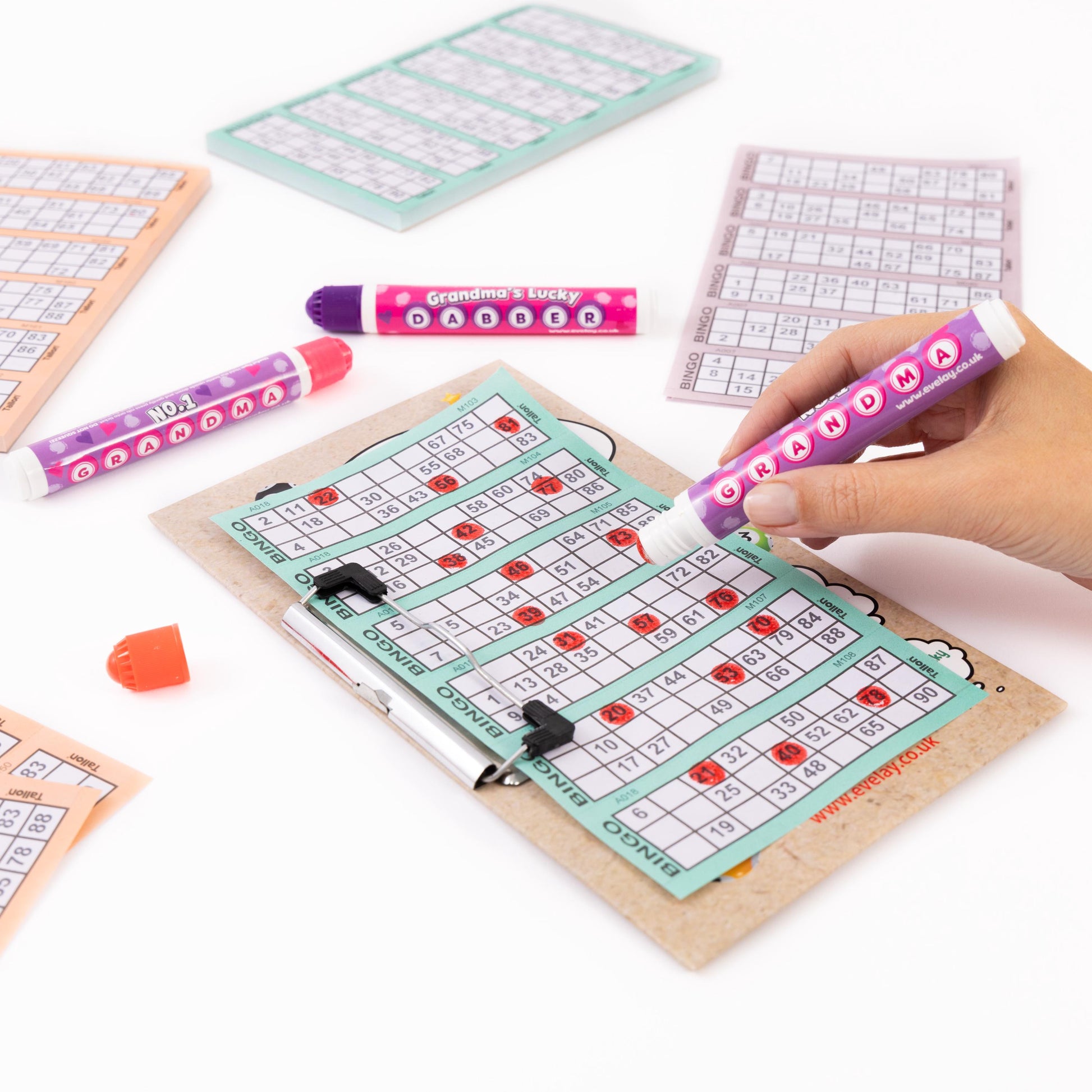 3 Bingo Dabbers World's Best Grandma Felt Markers Mixed Pens Ticket Dobbers Etsy