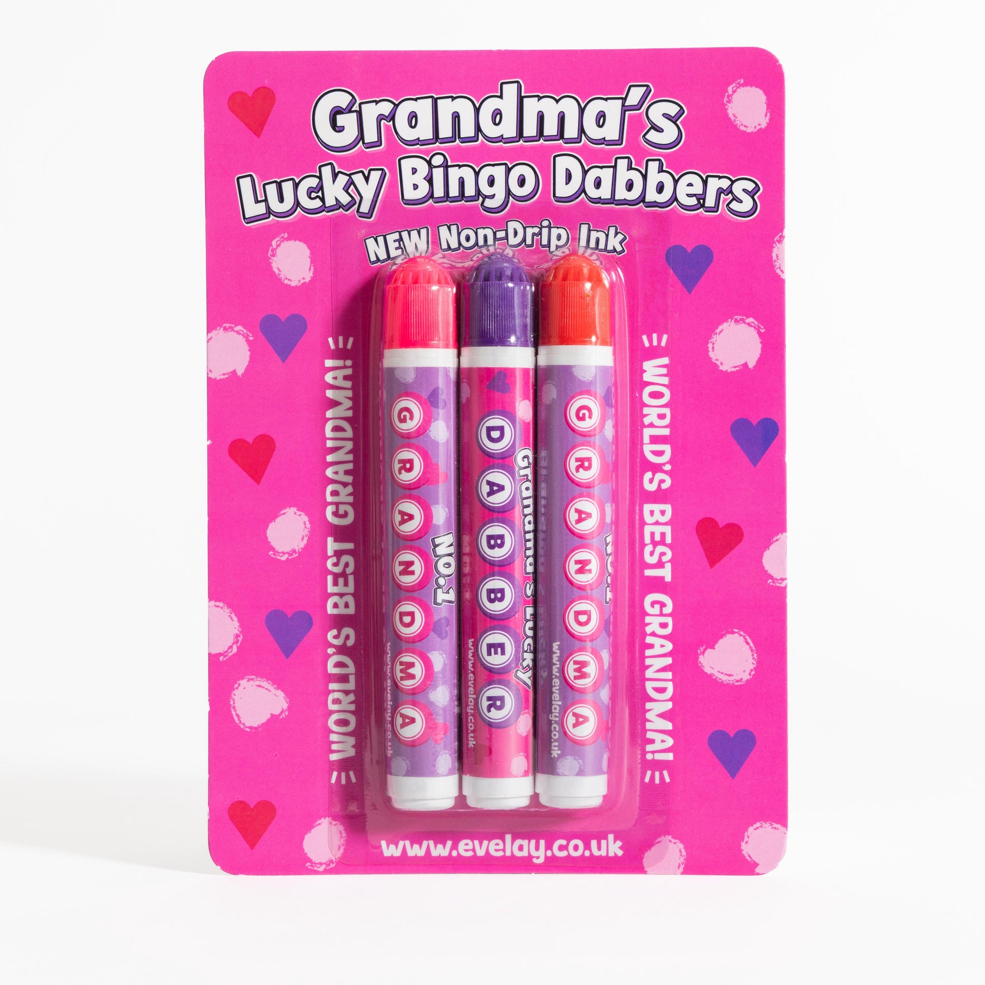 3 Bingo Dabbers World's Best Grandma Felt Markers Mixed Pens Ticket Dobbers Etsy