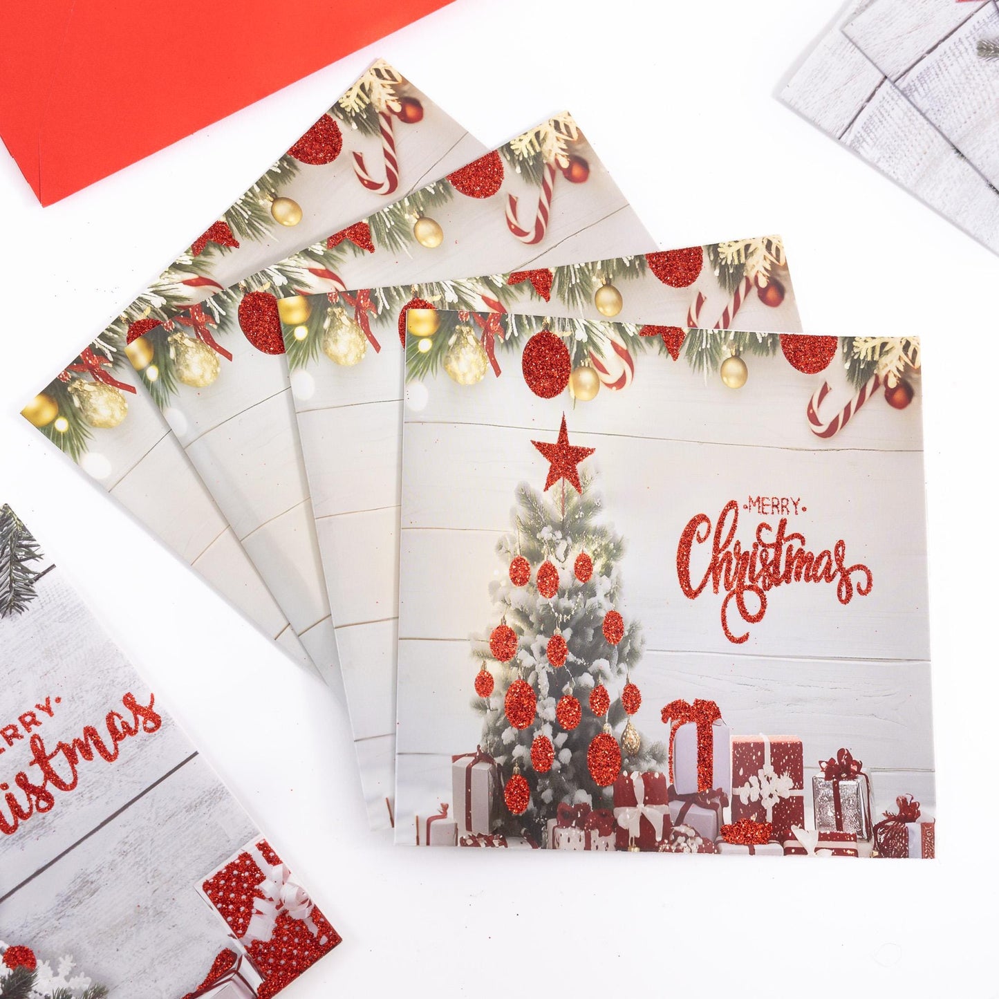 30 Christmas Cards Bumper Pack of Mixed Glitter Traditional Festive 2 Designs Etsy