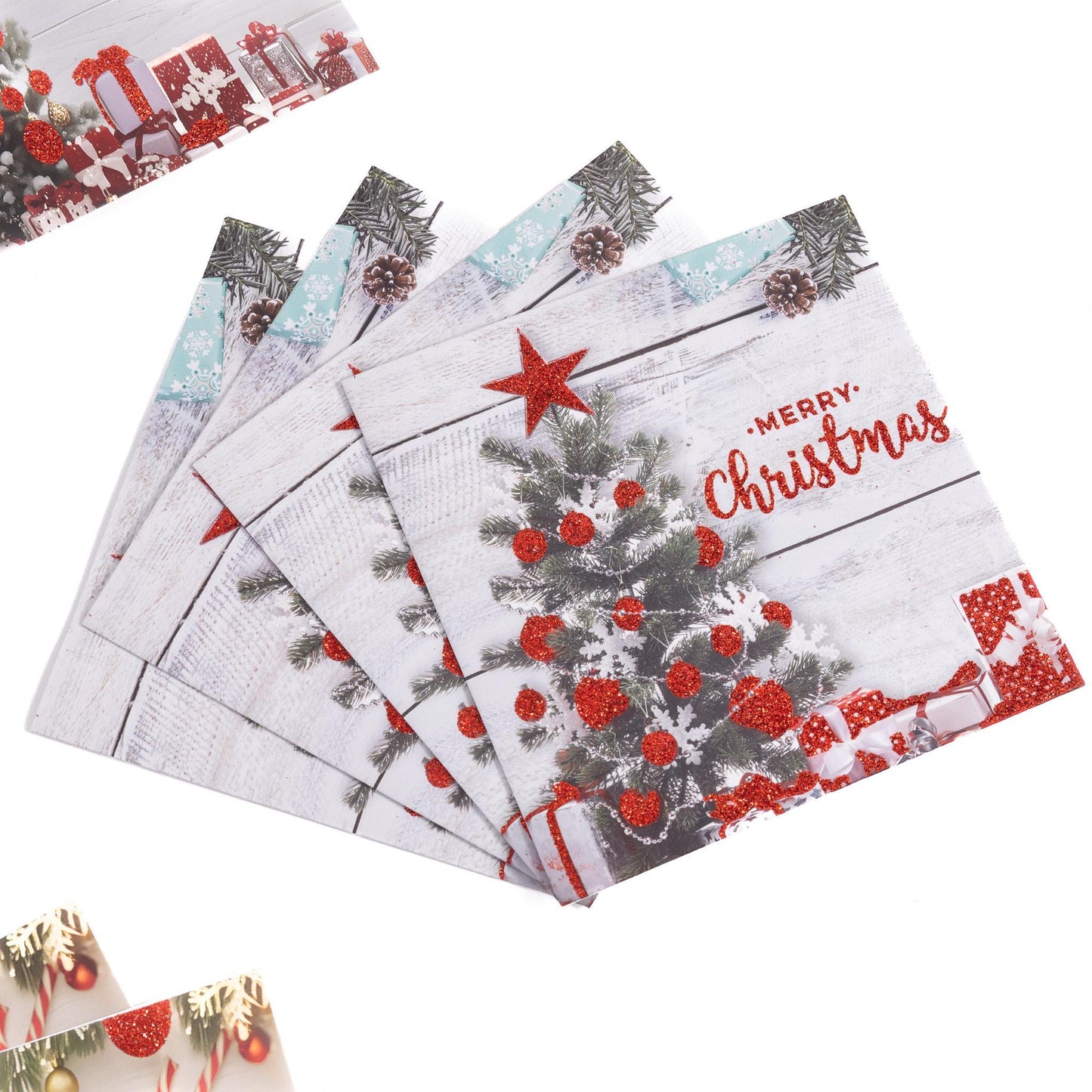 30 Christmas Cards Bumper Pack of Mixed Glitter Traditional Festive 2 Designs Etsy