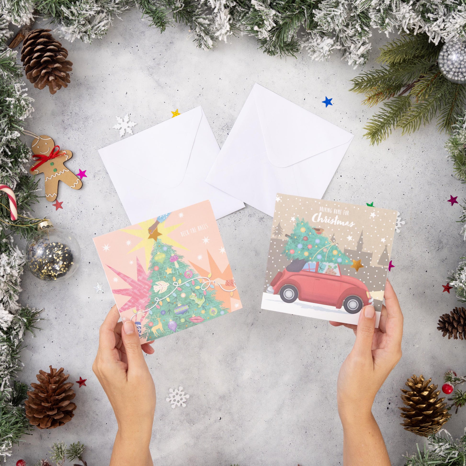 30 Christmas Cards Bumper Pack Mixed Traditional Festive Tree & Car Etsy