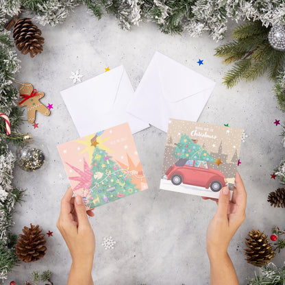 Christmas Cards Bumper Pack – Tree & Car – Pack of 30 – image 9