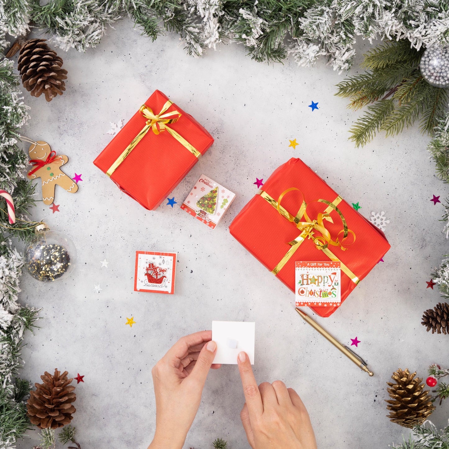 24 Christmas Gift 3D Tags Name Xmas Present Handcrafted Stick on Tag Etsy