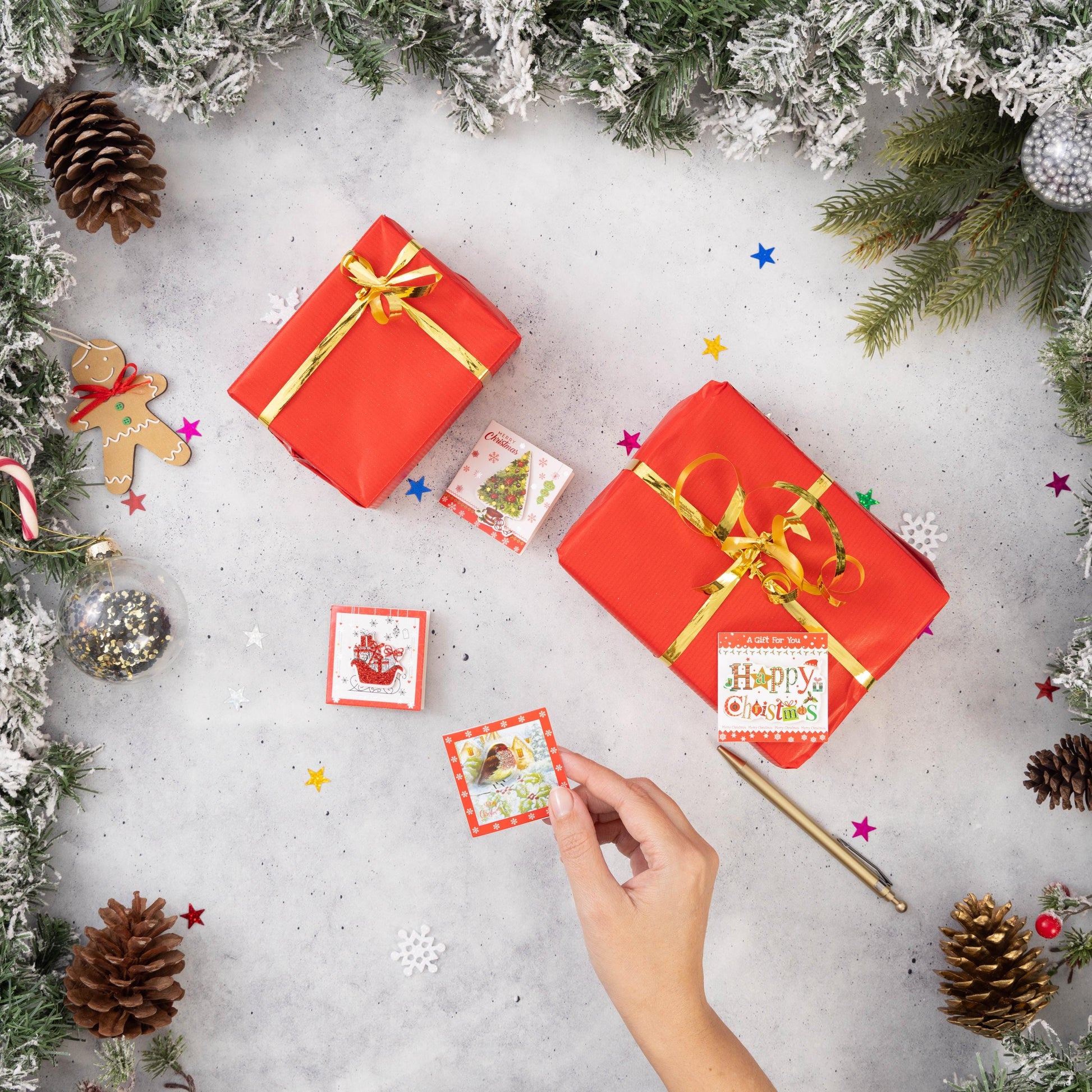 24 Christmas Gift 3D Tags Name Xmas Present Handcrafted Stick on Tag Etsy