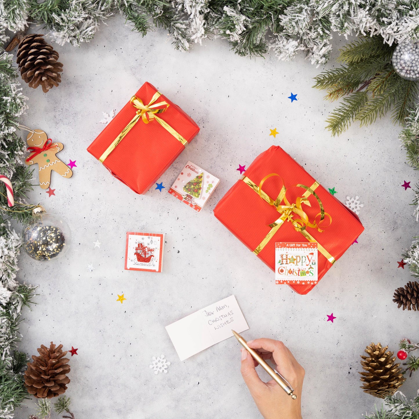 24 Christmas Gift 3D Tags Name Xmas Present Handcrafted Stick on Tag Etsy