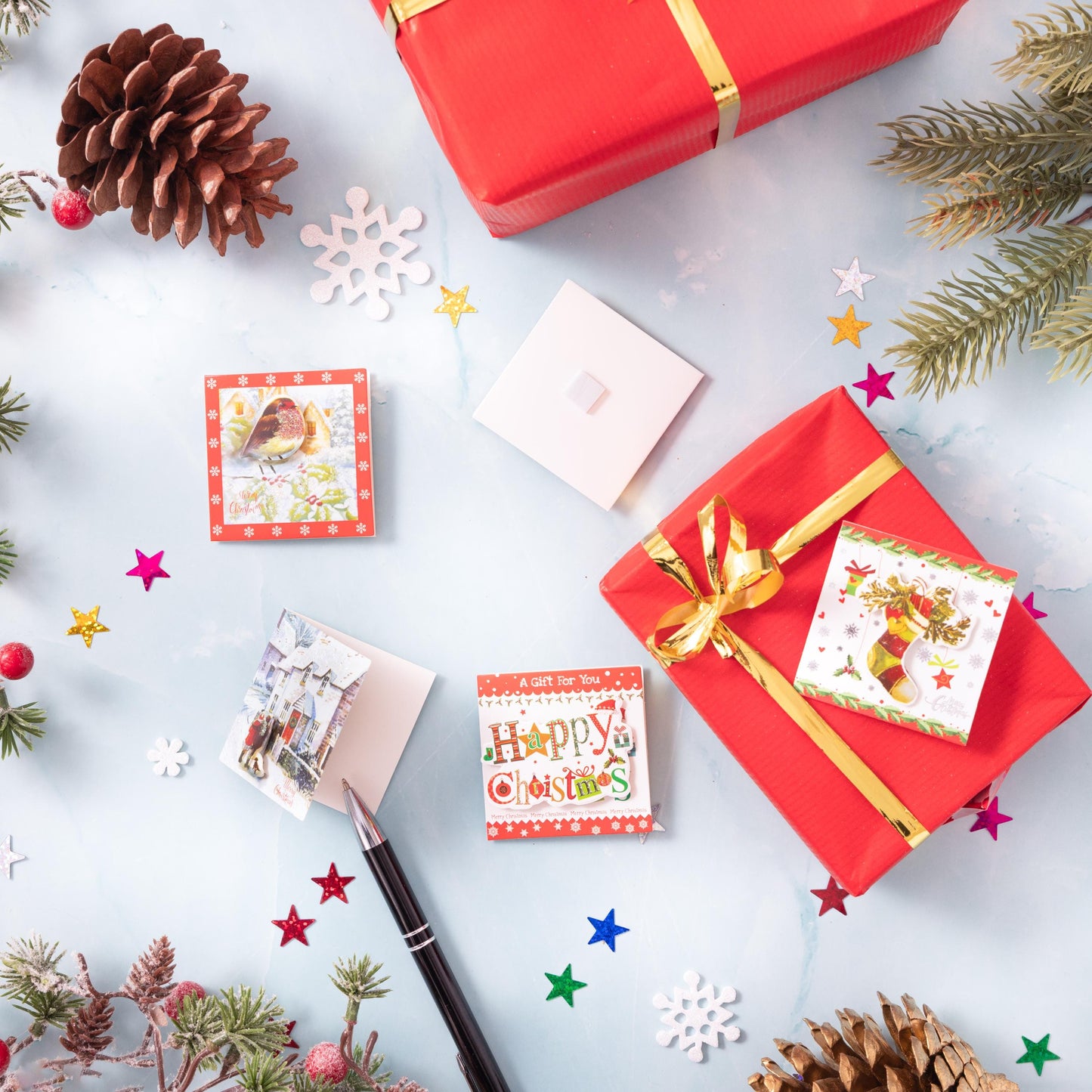 24 Christmas Gift 3D Tags Name Xmas Present Handcrafted Stick on Tag Etsy