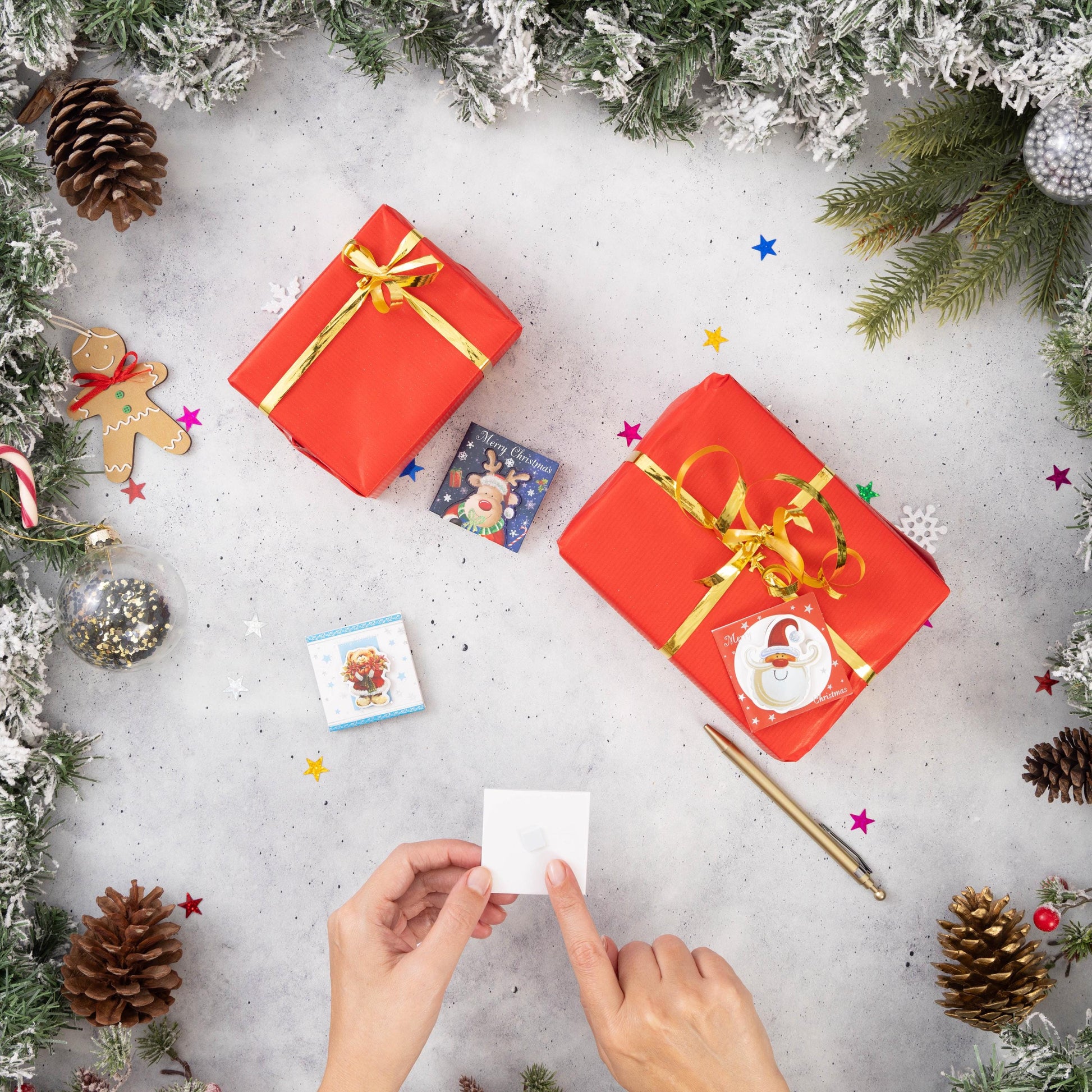 24 Christmas Gift 3D Tags Name Xmas Present Handcrafted Stick on Tag Kids Etsy