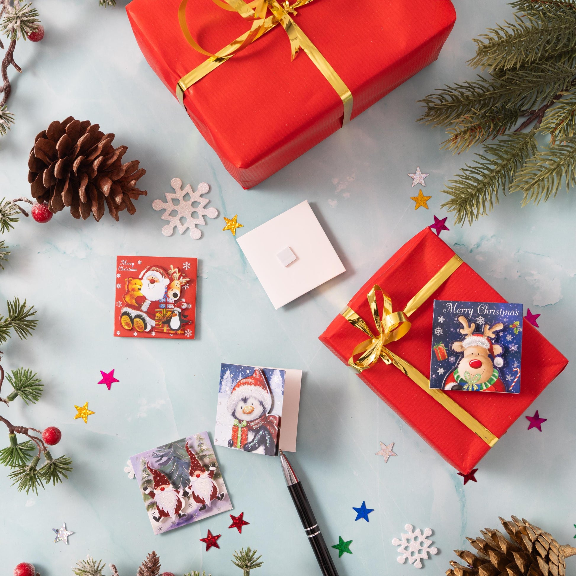 24 Christmas Gift 3D Tags Name Xmas Present Handcrafted Stick on Tag Kids Etsy