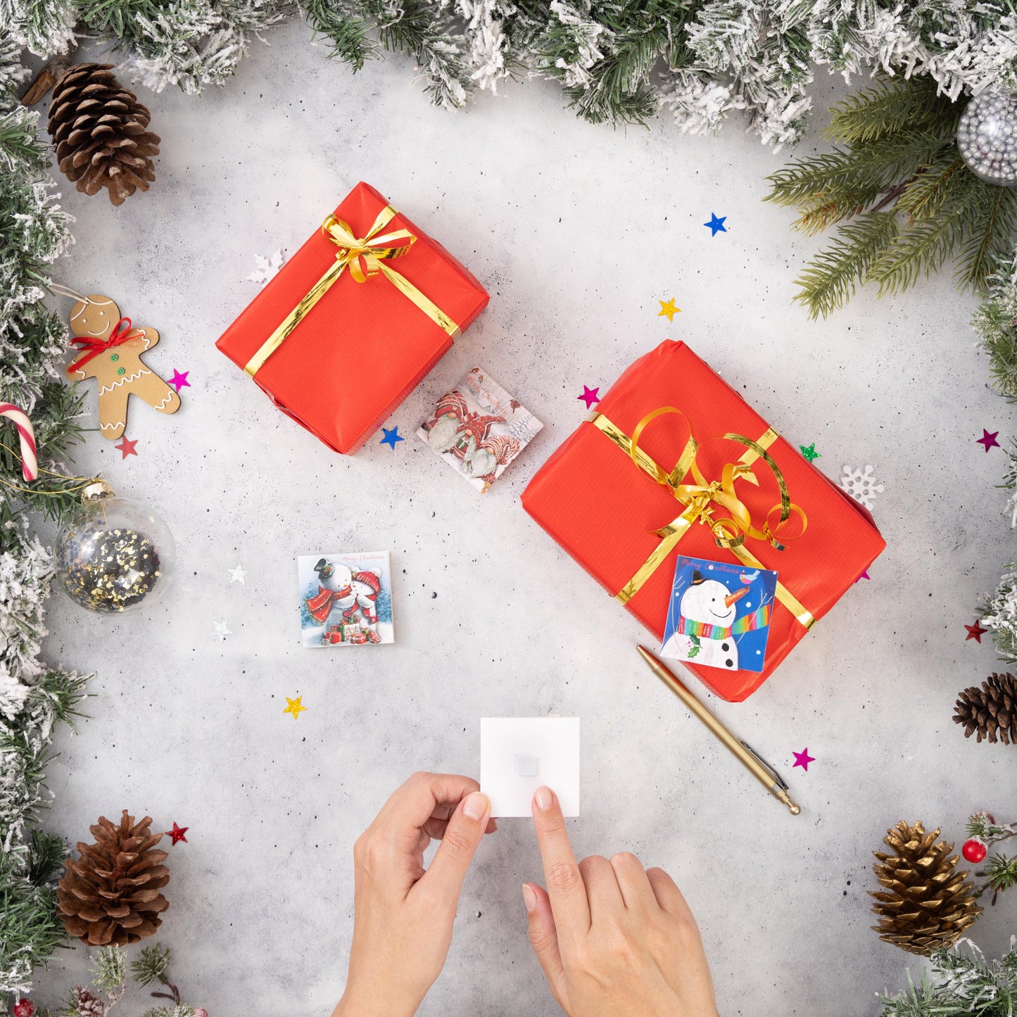 24 Christmas Gift 3D Tags Name Xmas Present Handcrafted Stick on Tag Etsy