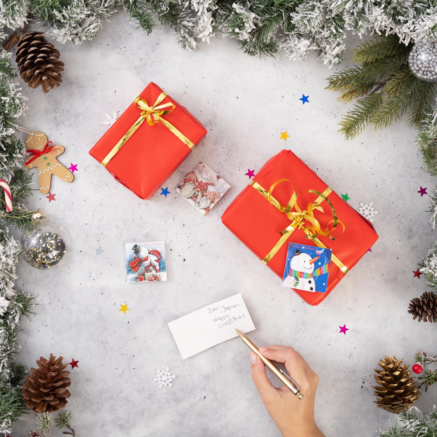 24 Christmas Gift 3D Tags Name Xmas Present Handcrafted Stick on Tag Etsy