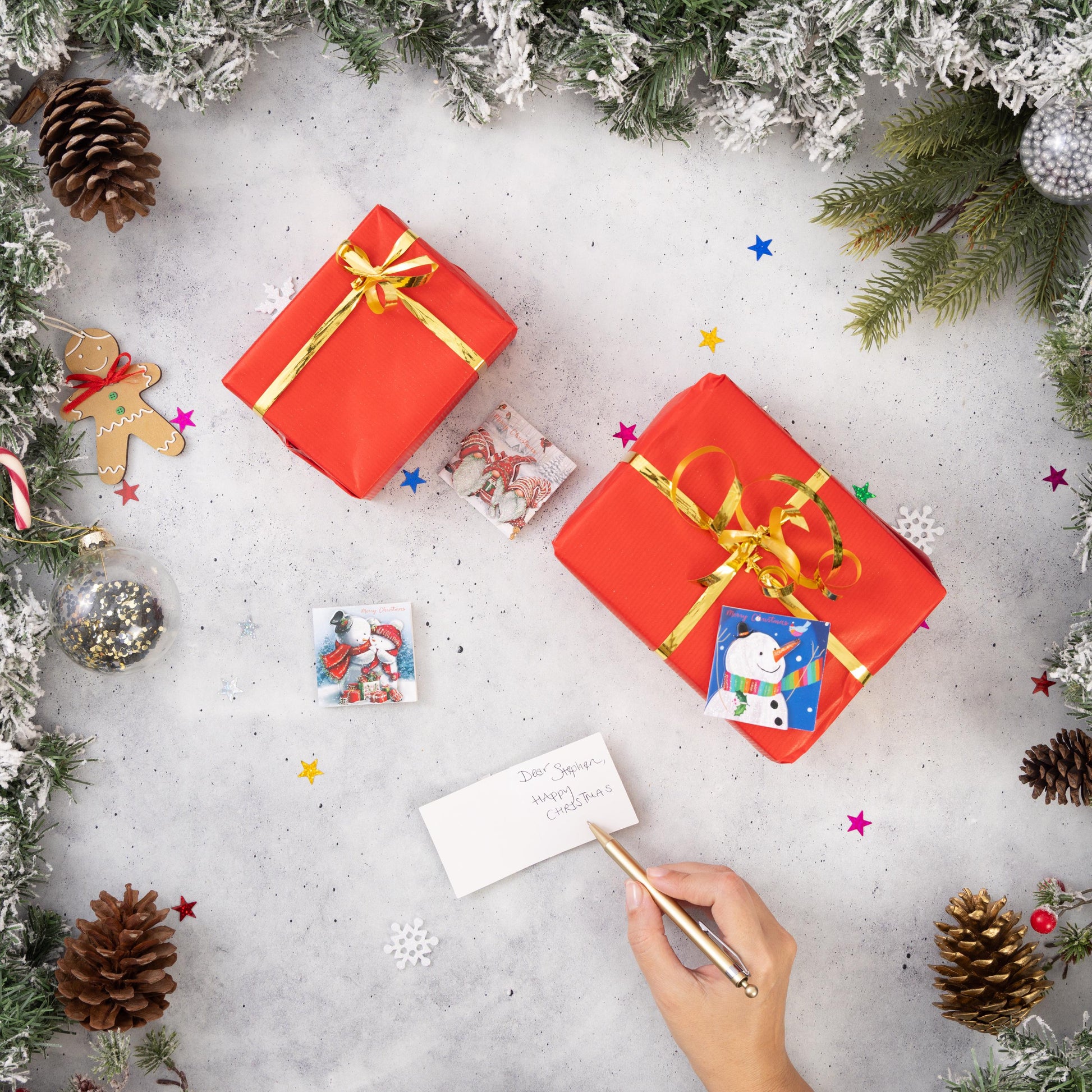 24 Christmas Gift 3D Tags Name Xmas Present Handcrafted Stick on Tag Etsy