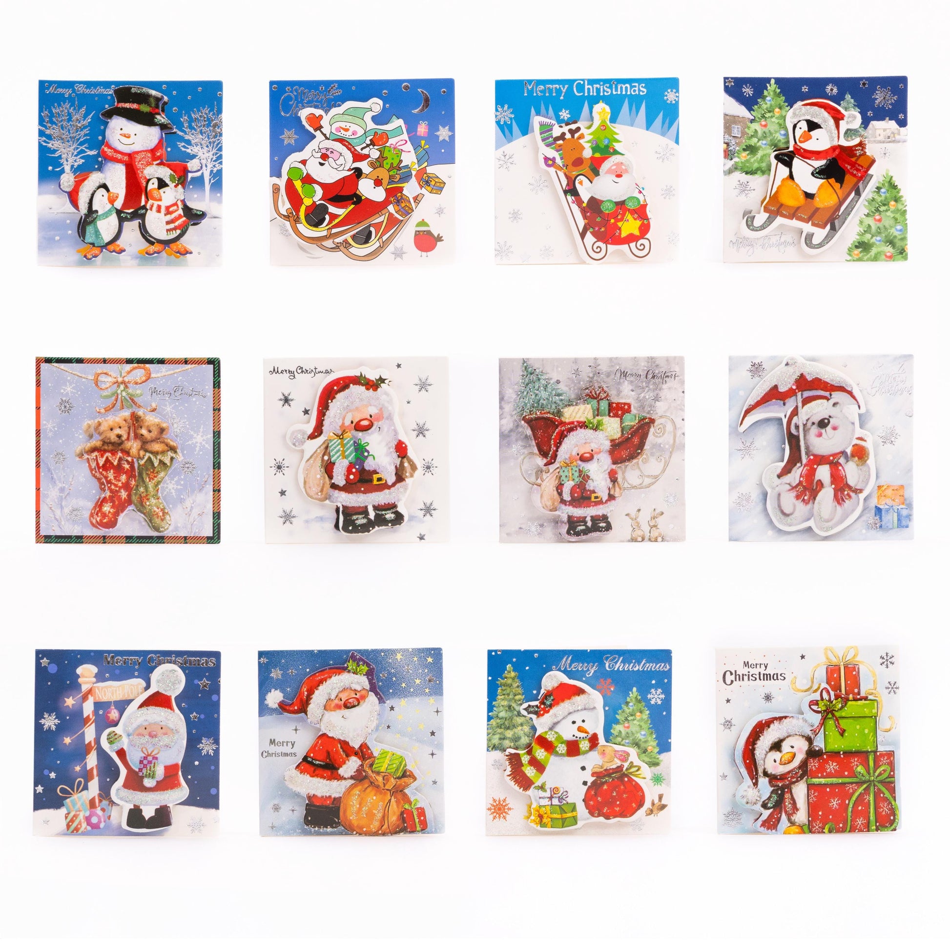 24 Christmas Gift 3D Tags Name Xmas Present Handcrafted Stick on Tag Etsy