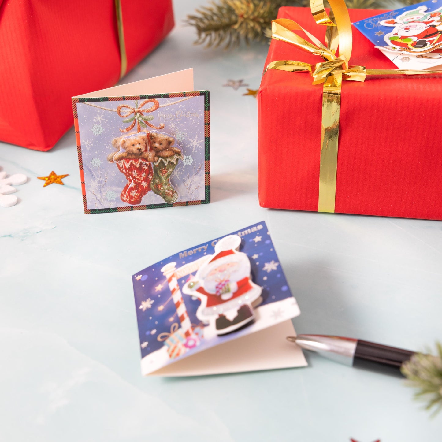 24 Christmas Gift 3D Tags Name Xmas Present Handcrafted Stick on Tag Etsy