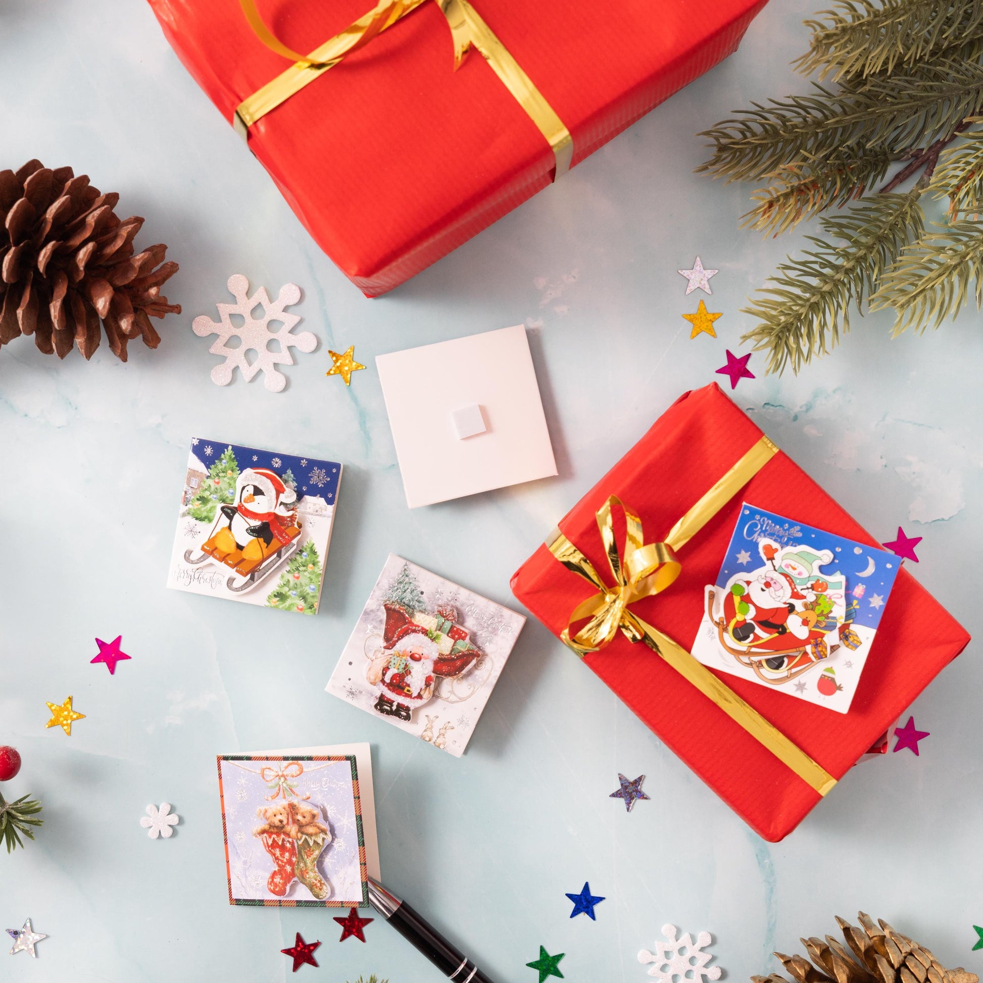 24 Christmas Gift 3D Tags Name Xmas Present Handcrafted Stick on Tag Etsy