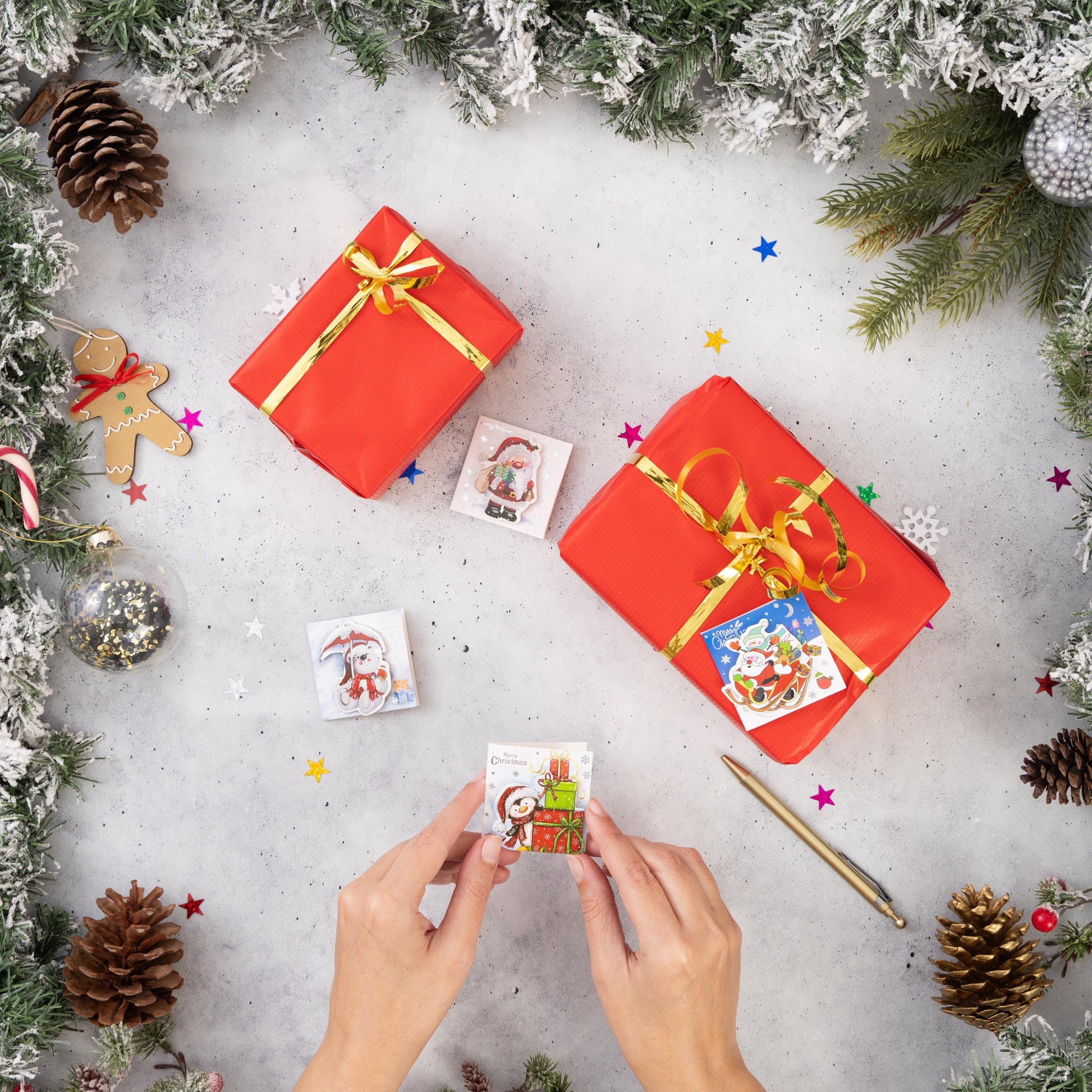 24 Christmas Gift 3D Tags Name Xmas Present Handcrafted Stick on Tag Etsy