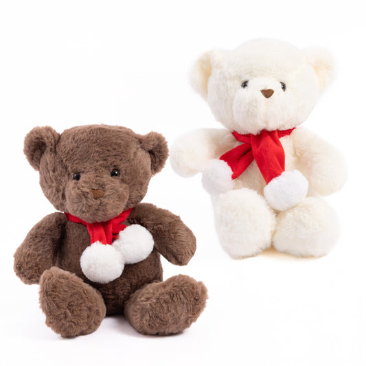 2 Pack Christmas Plush Teddy Festive Bear Cuddly Toy Xmas Present Gift Idea Etsy