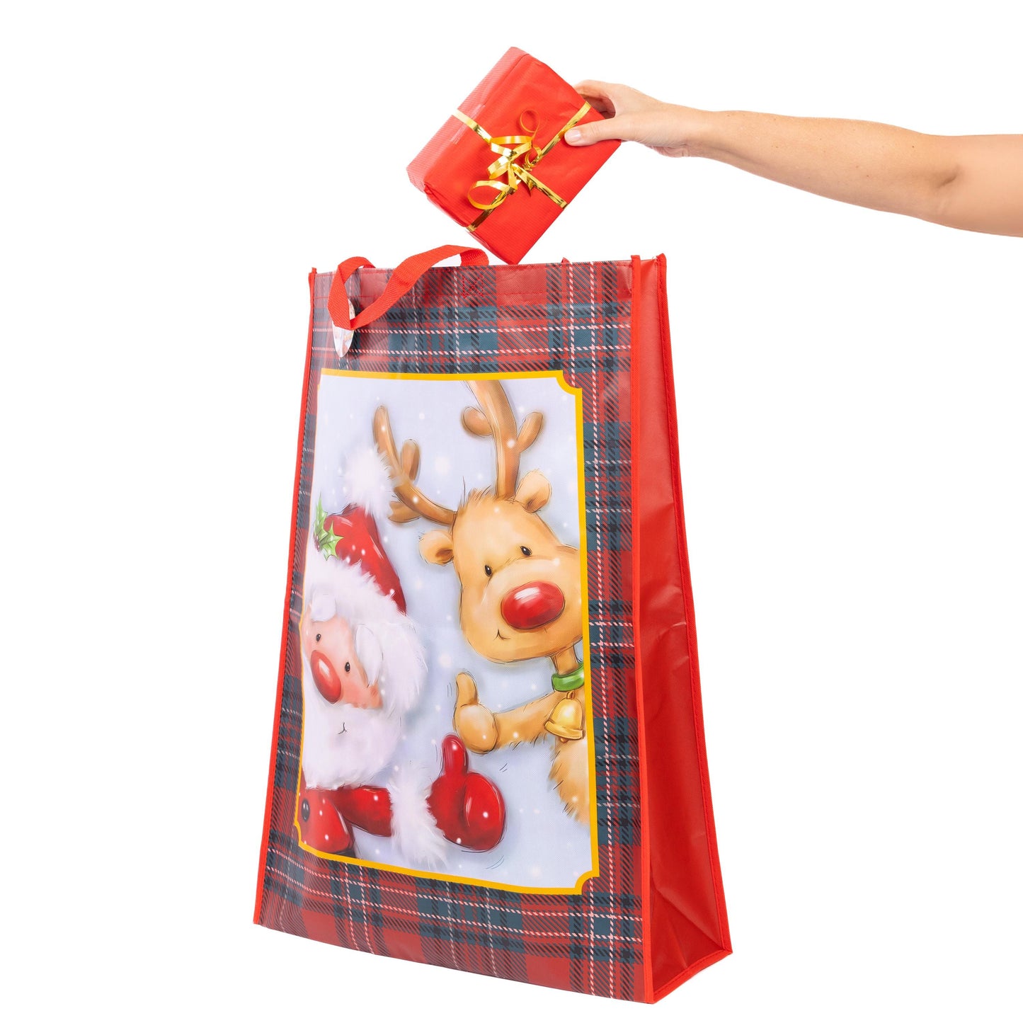 4 Christmas Gift Bags Jumbo Large with Handles Christmas Tote Bags Reusable Etsy