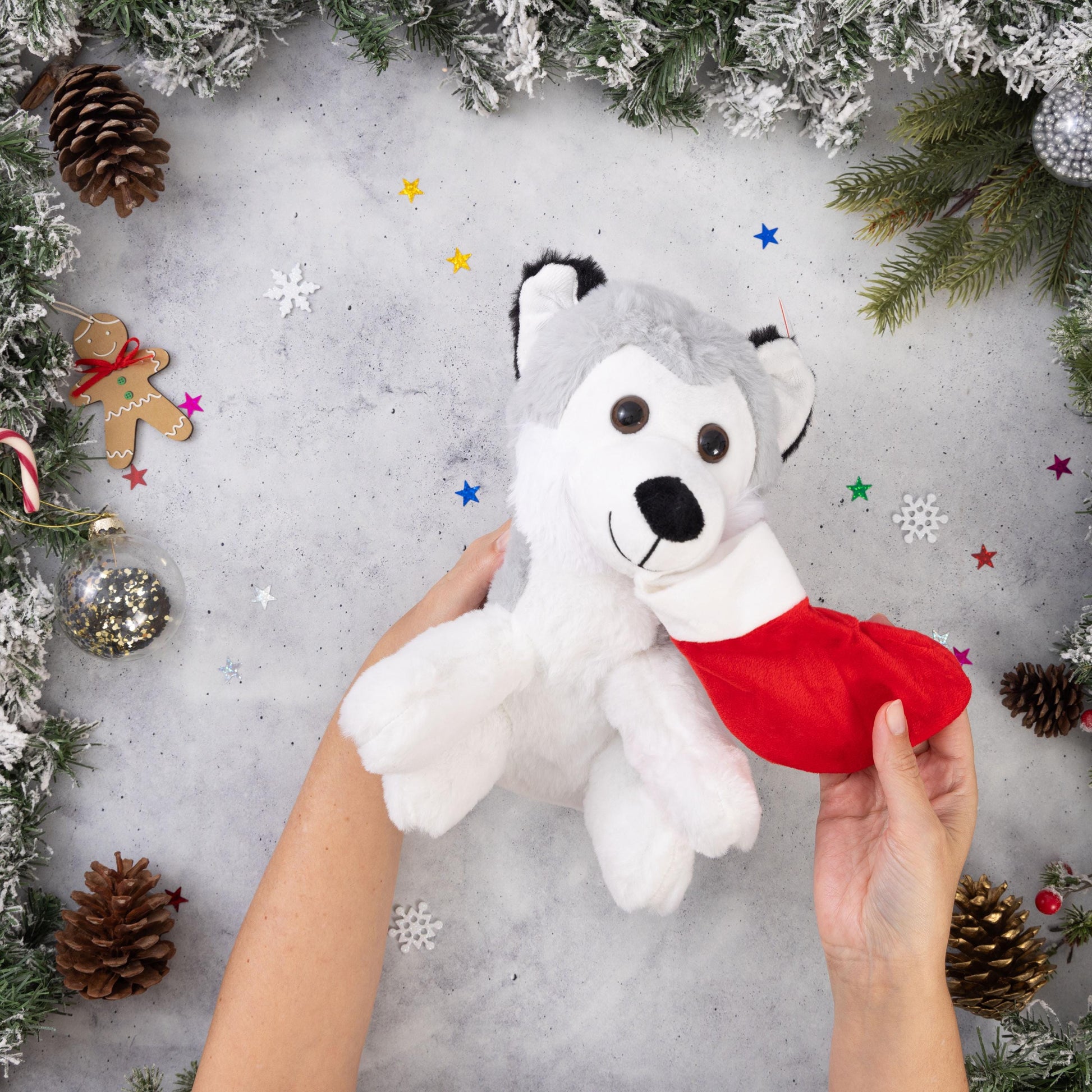 3 Christmas Puppies Plush Teddy Festive Bear Cuddly Toy Xmas Present Gift Idea Etsy