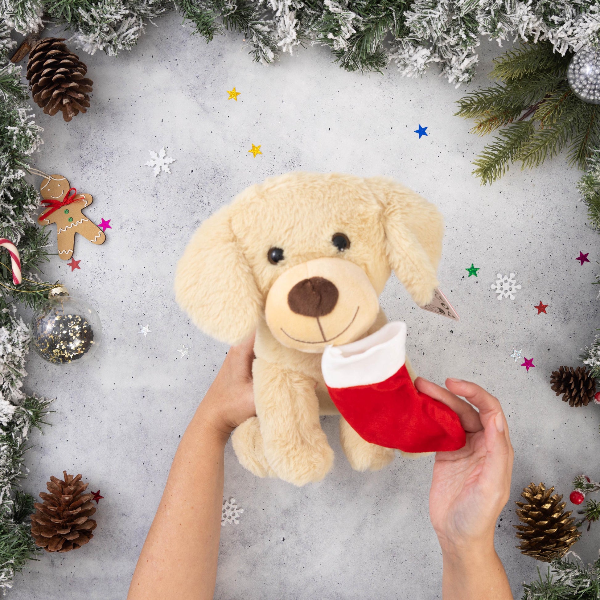 3 Christmas Puppies Plush Teddy Festive Bear Cuddly Toy Xmas Present Gift Idea Etsy