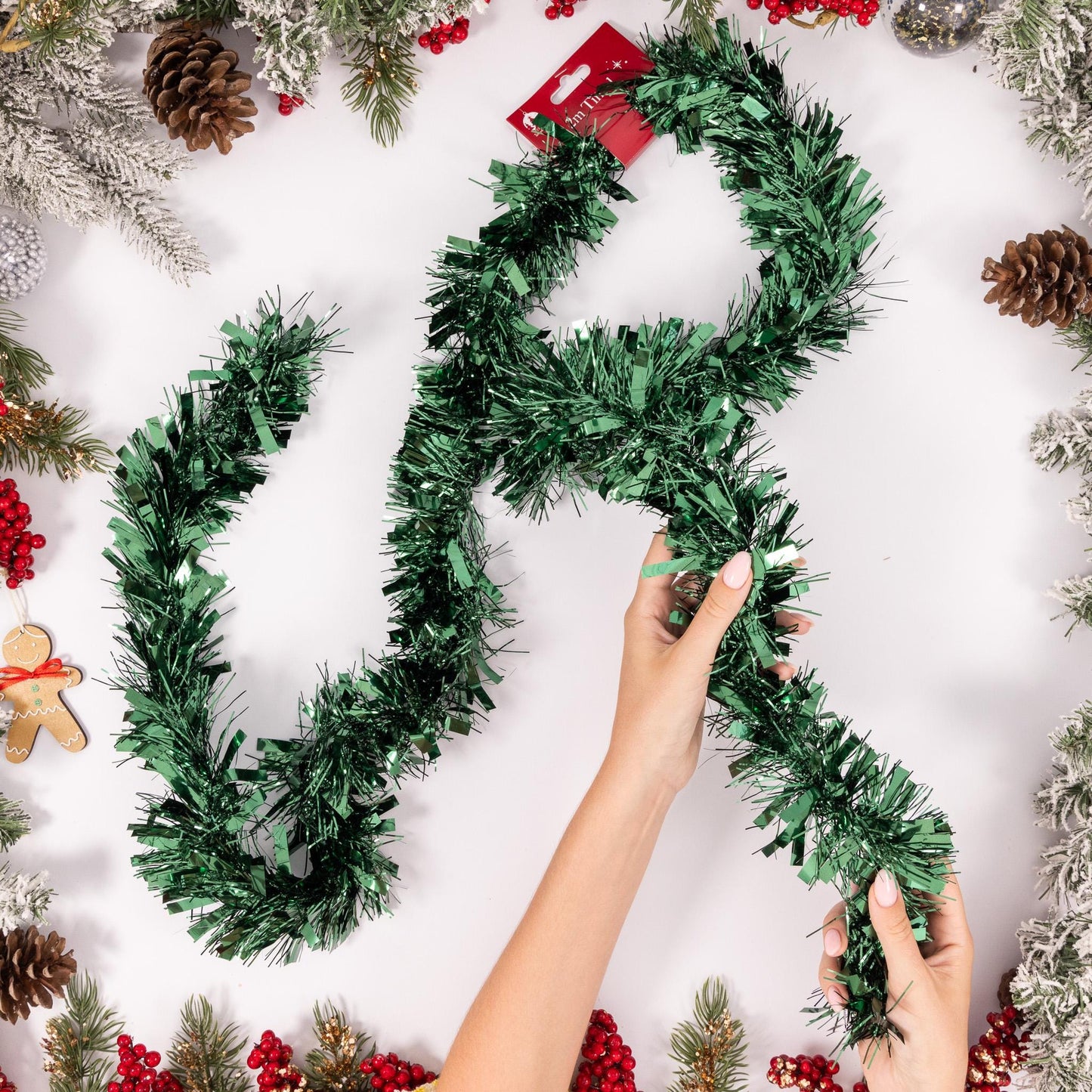 6 X 2M Chunky Tinsel Christmas Tree party Home Xmas Decoration Garland 12 Metre Etsy