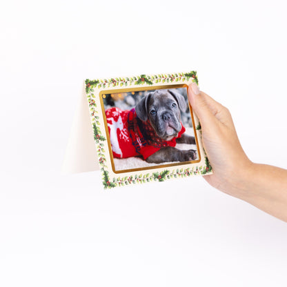 Christmas Photo Frame Cards & Envelopes – Holly – Pack of 6 – image 12