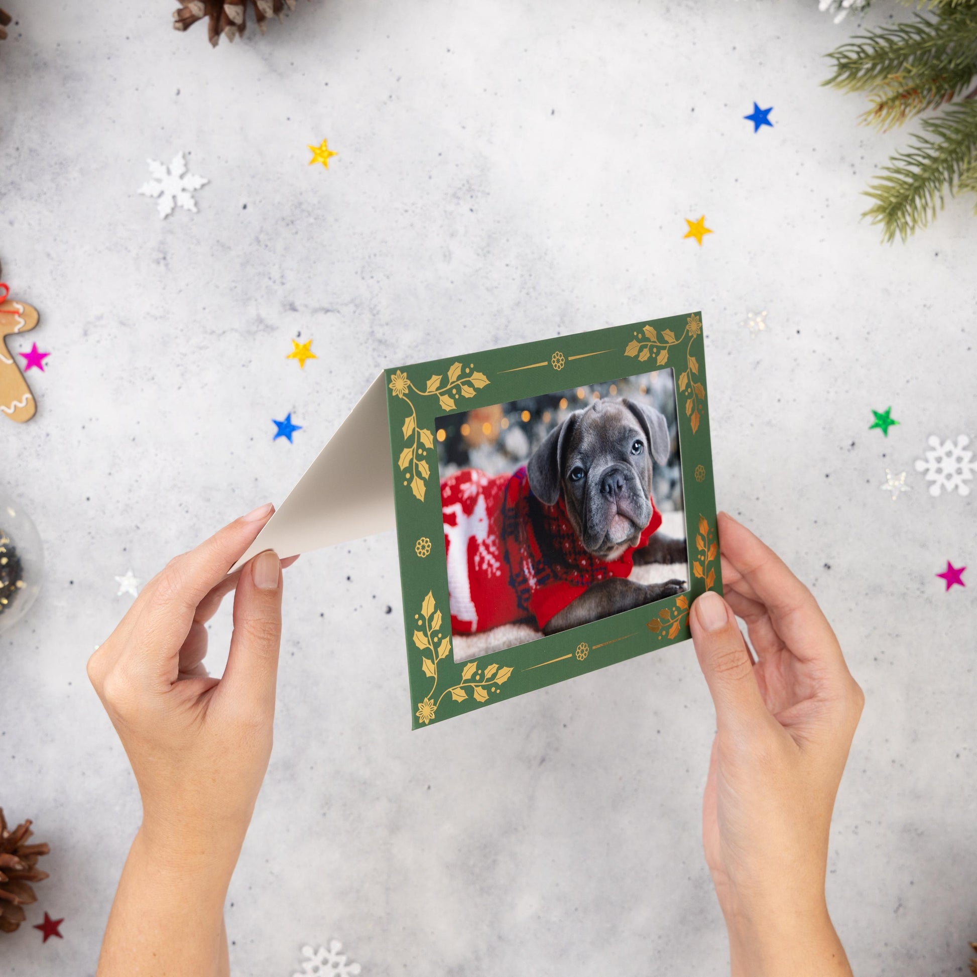 Christmas Photo Frame Cards & Envelopes Personalised Any Family Picture pack of 6 Etsy