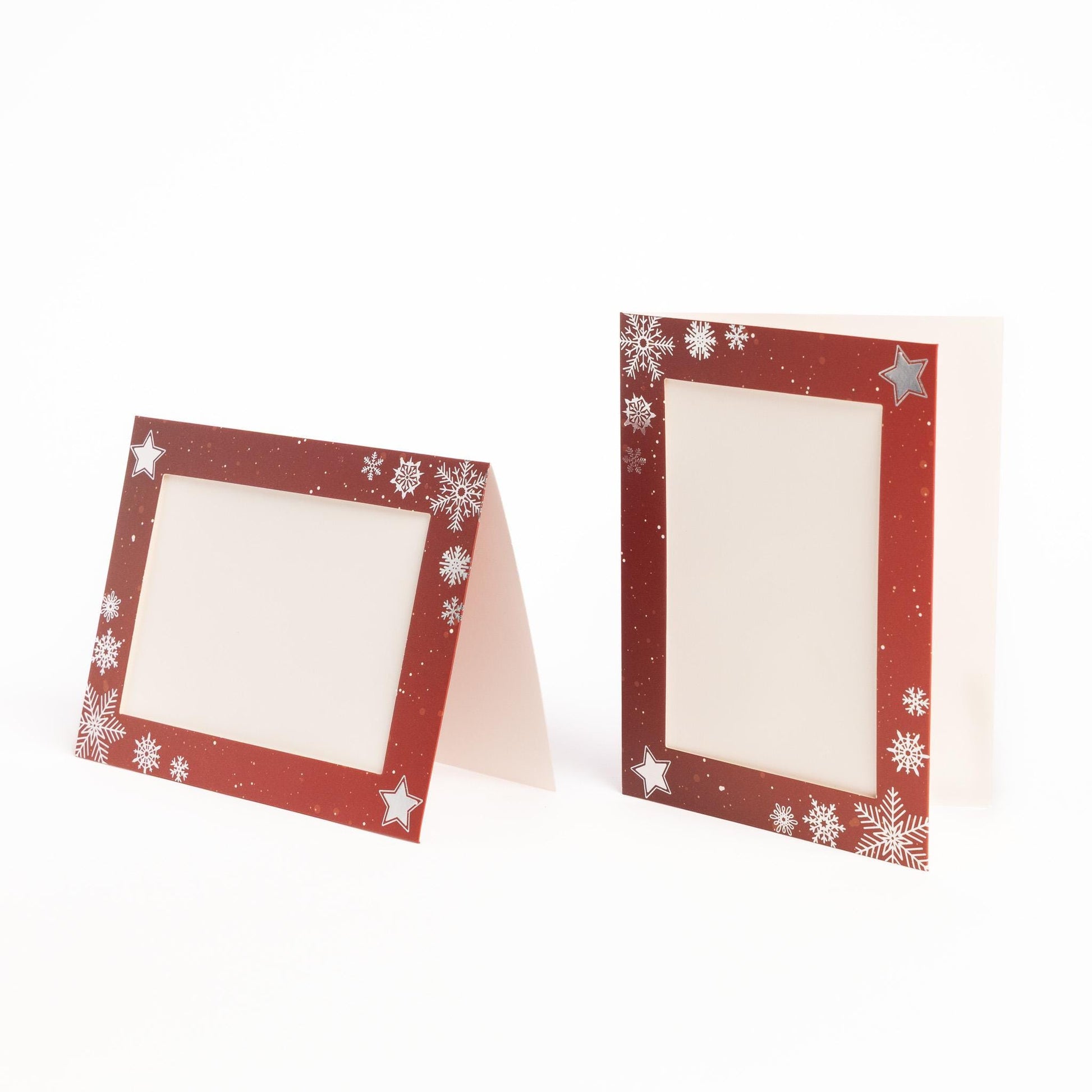 Christmas Photo Frame Cards & Envelopes Personalised Any Family Picture pack of 6 red Etsy