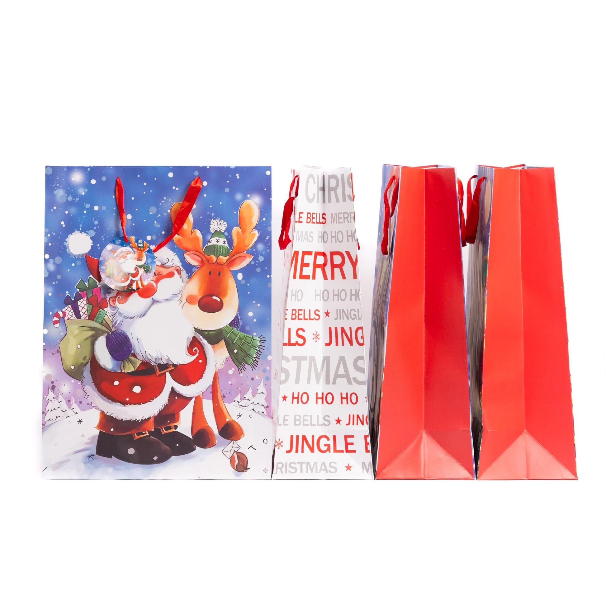 4 Extra Big Large Christmas Gift Bags with Handles Tote Bag with Tag Etsy