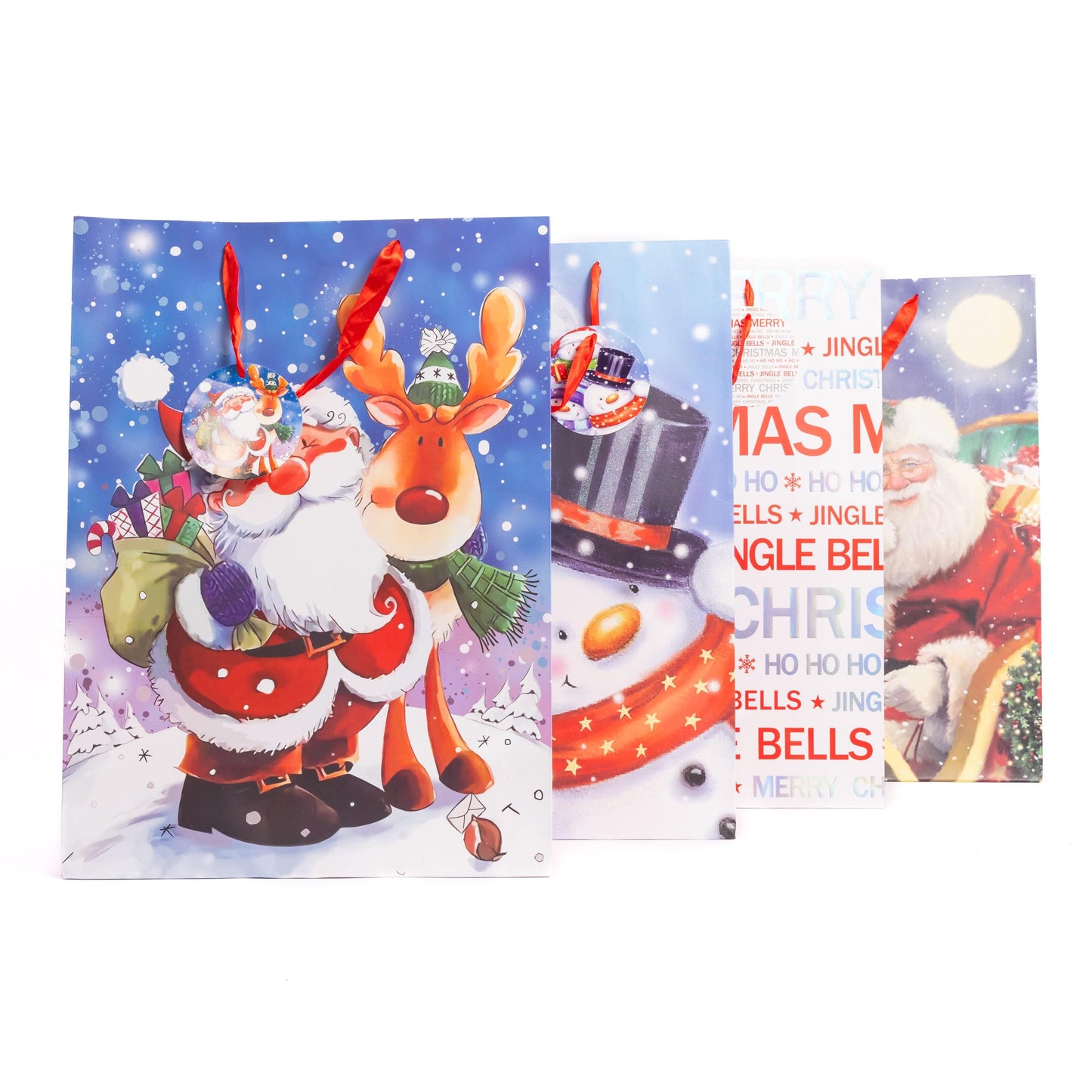 4 Extra Big Large Christmas Gift Bags with Handles Tote Bag with Tag Etsy