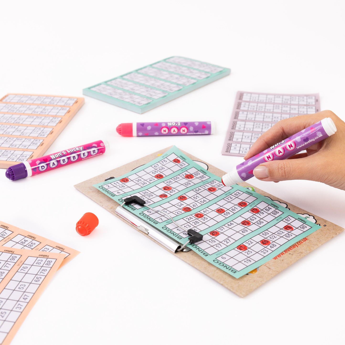 3 Bingo Dabbers World's Best Nan Felt Markers Mixed Pens Ticket Dobbers Gift Etsy