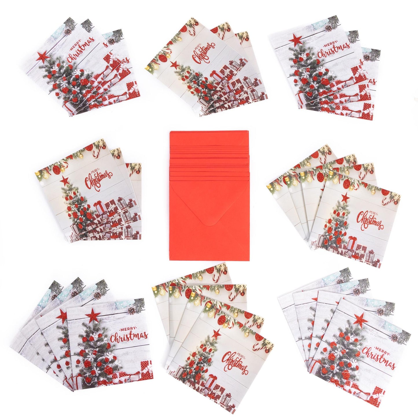 30 Christmas Cards Bumper Pack of Mixed Glitter Traditional Festive 2 Designs Etsy