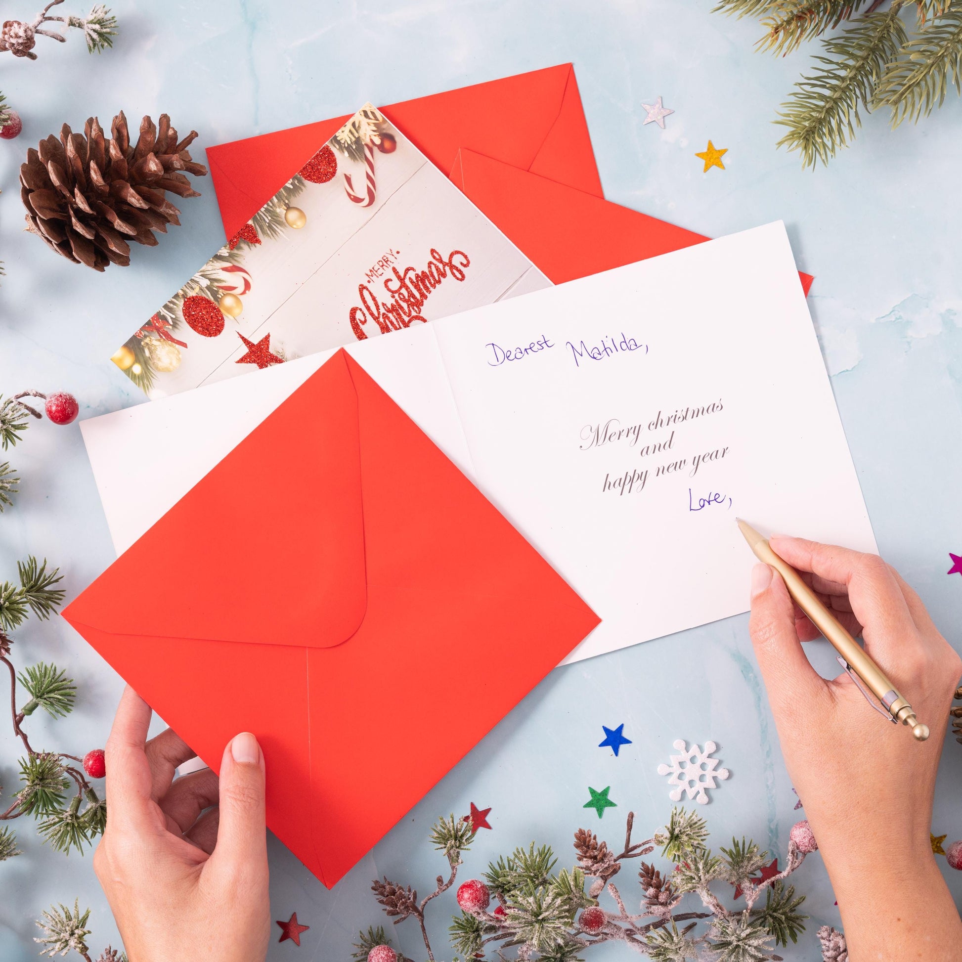 30 Christmas Cards Bumper Pack of Mixed Glitter Traditional Festive 2 Designs Etsy