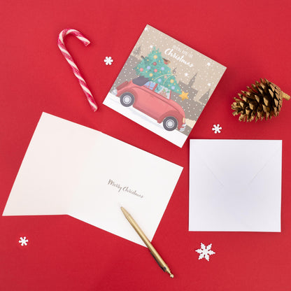 Christmas Cards Bumper Pack – Tree & Car – Pack of 30 – image 4