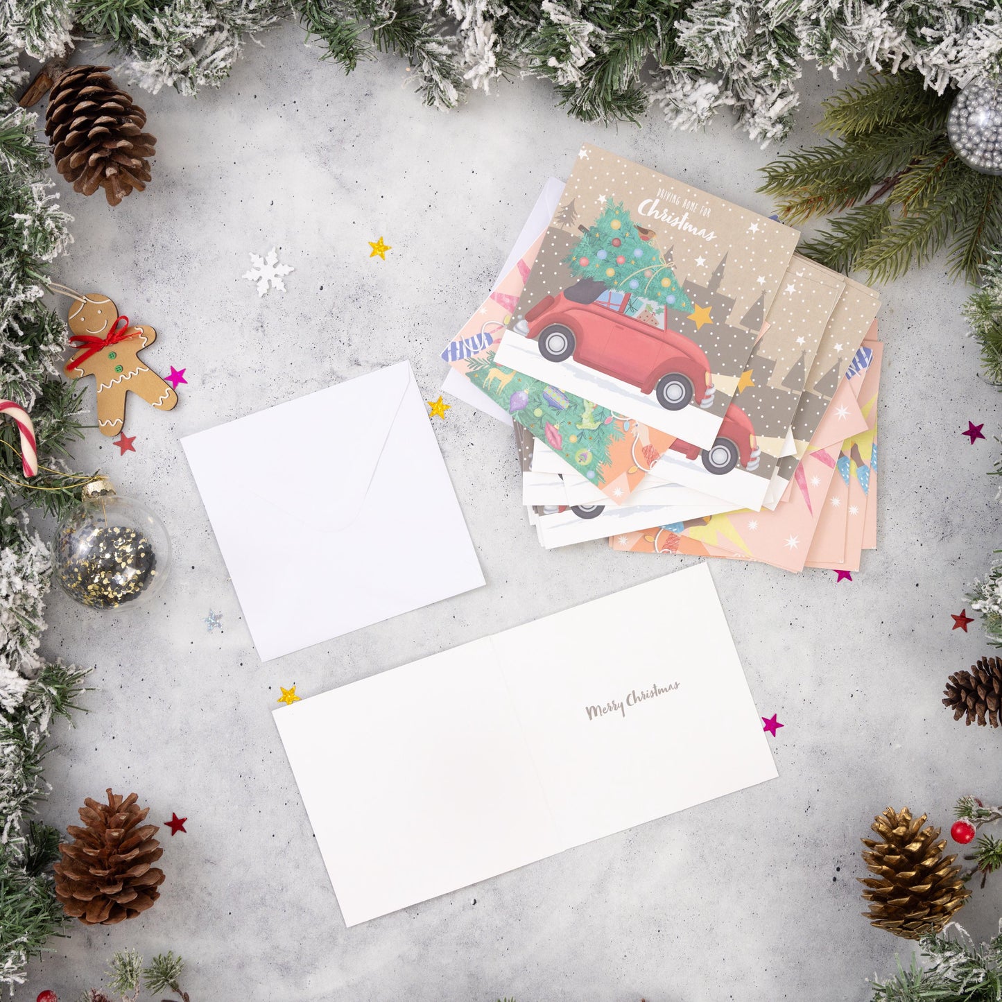 30 Christmas Cards Bumper Pack Mixed Traditional Festive Tree & Car Etsy