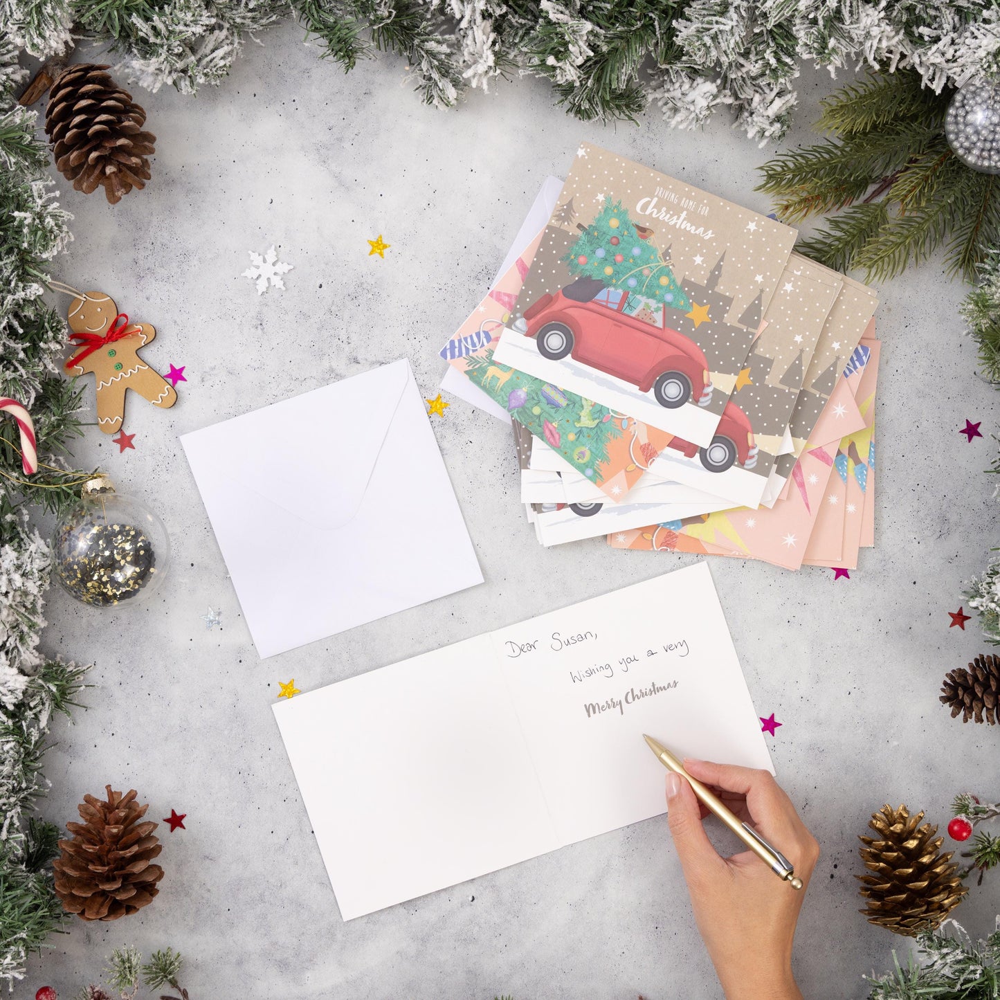 30 Christmas Cards Bumper Pack Mixed Traditional Festive Tree & Car Etsy